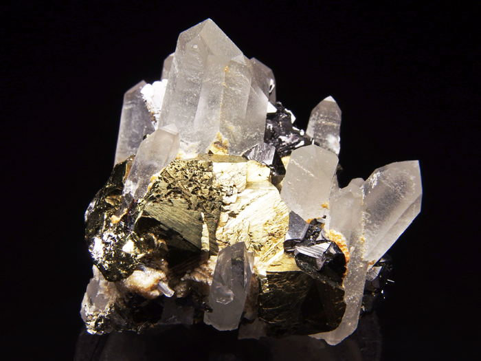 ֥륬ꥢġե饤ȡ륳ѥ饤 (Quartz, Sphalerite & Chalcopyrite / Bulgaria)-photo0