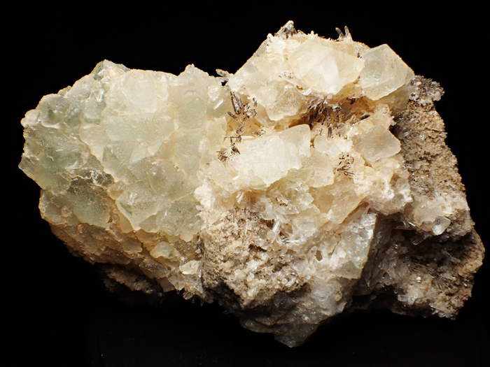 福島県蛍鉱山産 蛍石＆水晶 (Fluorite & Quartz / Japan) - 鉱物標本