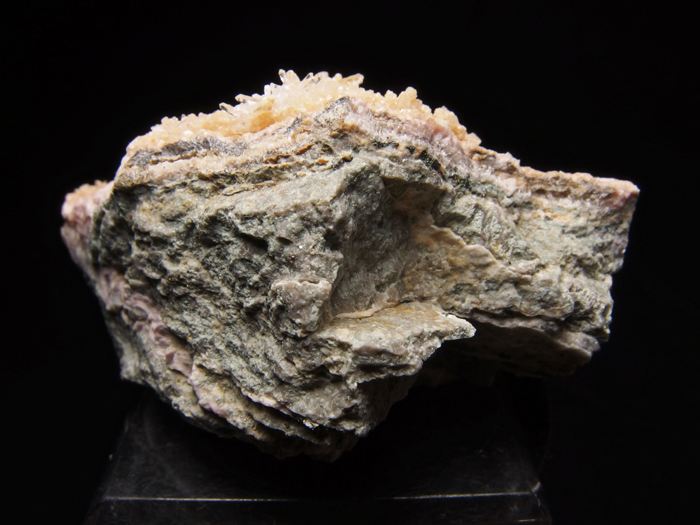北海道稲倉石鉱山産 菱マンガン鉱＆水晶 (Rhodochrosite & Quartz / Japan)-photo4