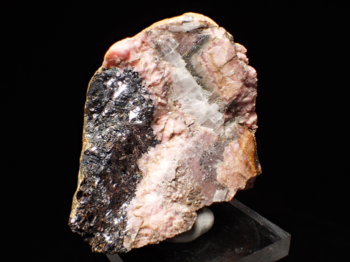 北海道八雲鉱山産 菱マンガン鉱、閃亜鉛鉱＆重晶石 (Rhodochrosite, Sphalerite & Barite / Japan)-photo4