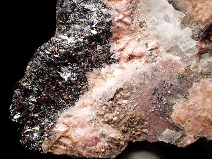 北海道八雲鉱山産 菱マンガン鉱、閃亜鉛鉱＆重晶石 (Rhodochrosite, Sphalerite & Barite / Japan)-photo6