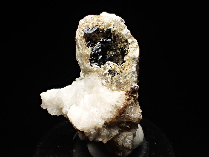 メイン産モスコバイト ＜ショール仮晶＞＆フローアパタイト (Muscovite Pseudomorph after Schorl & Fluorapatite / Maine)-photo0